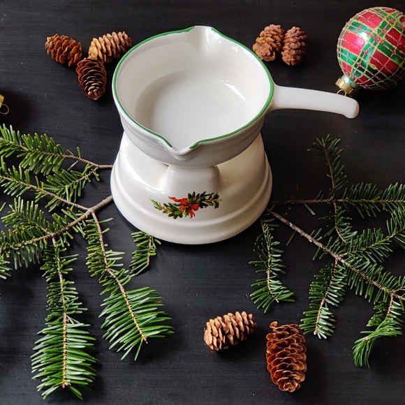 Pfaltzgraff butter warmer 116, 117 pieces | vintage | Christmas Heritage design - Picture 1 of 7